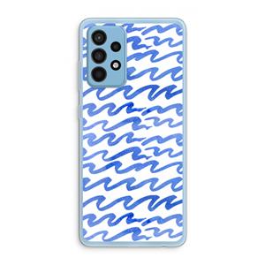 CaseCompany Blauwe golven: Samsung Galaxy A52 Transparant Hoesje