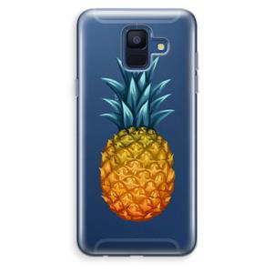 CaseCompany Grote ananas: Samsung Galaxy A6 (2018) Transparant Hoesje