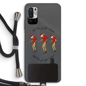 CaseCompany Jingle Ladies: Xiaomi Redmi Note 10 5G Transparant Hoesje met koord
