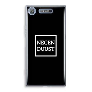 CaseCompany Negenduust black: Sony Xperia XZ1 Transparant Hoesje