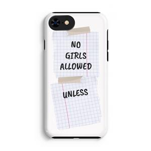 CaseCompany No Girls Allowed Unless: iPhone SE 2020 Tough Case