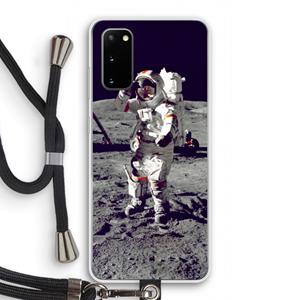 CaseCompany Spaceman: Samsung Galaxy S20 Transparant Hoesje met koord