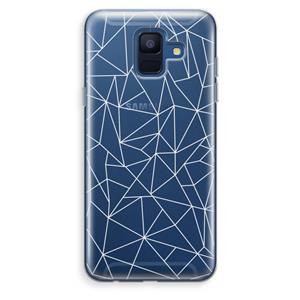 CaseCompany Geometrische lijnen wit: Samsung Galaxy A6 (2018) Transparant Hoesje