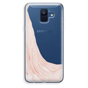 CaseCompany Peach bath: Samsung Galaxy A6 (2018) Transparant Hoesje