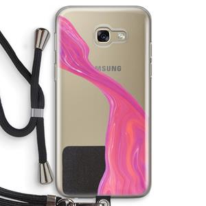 CaseCompany Paarse stroom: Samsung Galaxy A5 (2017) Transparant Hoesje met koord