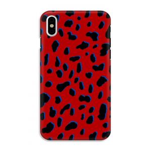 CaseCompany Red Leopard: iPhone X Tough Case