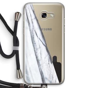 CaseCompany Gestreepte marmer: Samsung Galaxy A5 (2017) Transparant Hoesje met koord