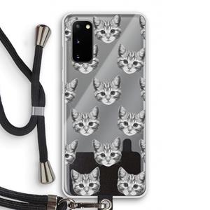 CaseCompany Kitten: Samsung Galaxy S20 Transparant Hoesje met koord