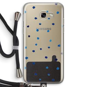 CaseCompany Blauwe stippen: Samsung Galaxy A5 (2017) Transparant Hoesje met koord