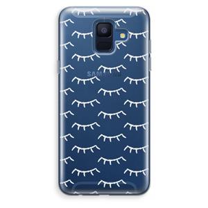 CaseCompany Wimpers: Samsung Galaxy A6 (2018) Transparant Hoesje