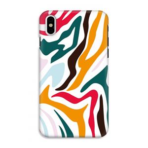 CaseCompany Colored Zebra: iPhone X Tough Case