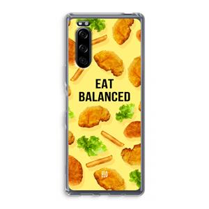 CaseCompany Eat Balanced: Sony Xperia 5 Transparant Hoesje