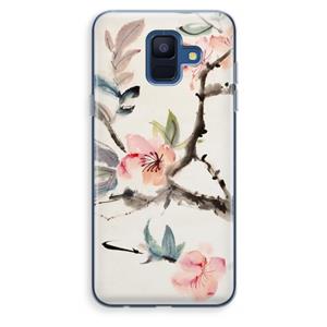 CaseCompany Japanse bloemen: Samsung Galaxy A6 (2018) Transparant Hoesje