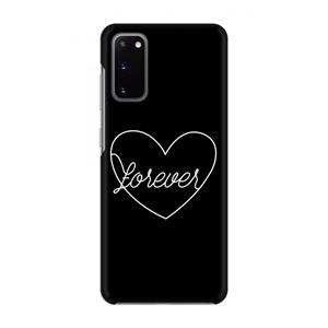 CaseCompany Forever heart black: Volledig geprint Samsung Galaxy S20 Hoesje