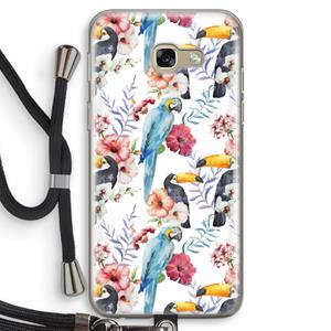 CaseCompany Bloemen tukan: Samsung Galaxy A5 (2017) Transparant Hoesje met koord