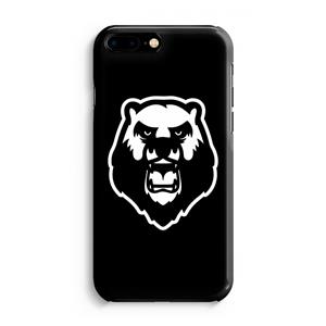 CaseCompany Angry Bear (black): iPhone 8 Plus Volledig Geprint Hoesje