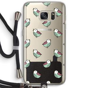 CaseCompany Vogeltjes: Samsung Galaxy S7 Transparant Hoesje met koord