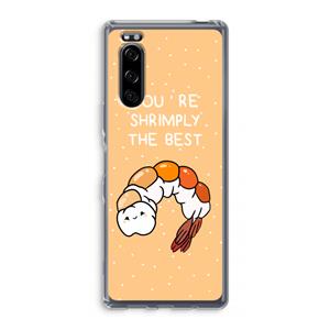 CaseCompany You're Shrimply The Best: Sony Xperia 5 Transparant Hoesje