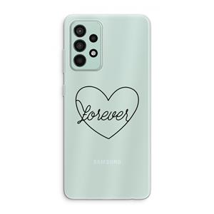 CaseCompany Forever heart black: Samsung Galaxy A52s 5G Transparant Hoesje
