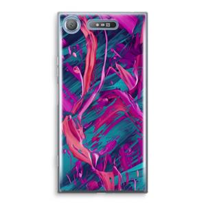 CaseCompany Pink Clouds: Sony Xperia XZ1 Transparant Hoesje