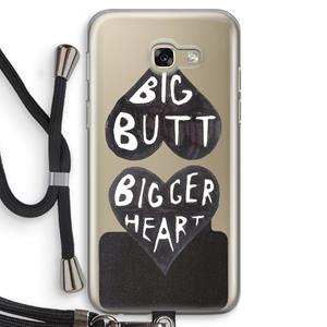 CaseCompany Big butt bigger heart: Samsung Galaxy A5 (2017) Transparant Hoesje met koord