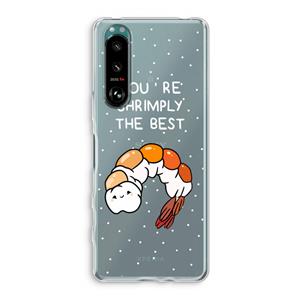 CaseCompany You're Shrimply The Best: Sony Xperia 5 III Transparant Hoesje