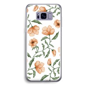 CaseCompany Peachy flowers: Samsung Galaxy S8 Plus Transparant Hoesje