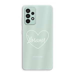 CaseCompany Forever heart pastel: Samsung Galaxy A52s 5G Transparant Hoesje