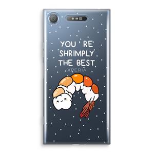 CaseCompany You're Shrimply The Best: Sony Xperia XZ1 Transparant Hoesje