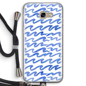 CaseCompany Blauwe golven: Samsung Galaxy A5 (2017) Transparant Hoesje met koord