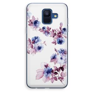 CaseCompany Waterverf bloemen: Samsung Galaxy A6 (2018) Transparant Hoesje
