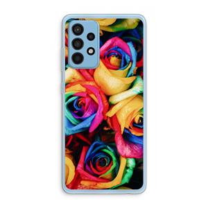CaseCompany Neon bloemen: Samsung Galaxy A52 Transparant Hoesje