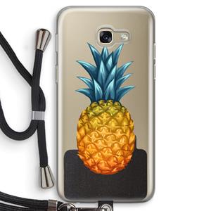 CaseCompany Grote ananas: Samsung Galaxy A5 (2017) Transparant Hoesje met koord