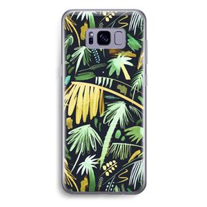 CaseCompany Tropical Palms Dark: Samsung Galaxy S8 Plus Transparant Hoesje