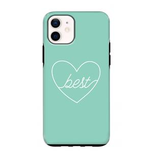 CaseCompany Best heart pastel: iPhone 12 mini Tough Case