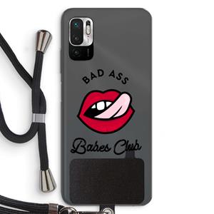 CaseCompany Badass Babes Club: Xiaomi Redmi Note 10 5G Transparant Hoesje met koord