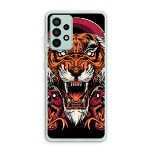 CaseCompany Tiger and Rattlesnakes: Samsung Galaxy A52s 5G Transparant Hoesje