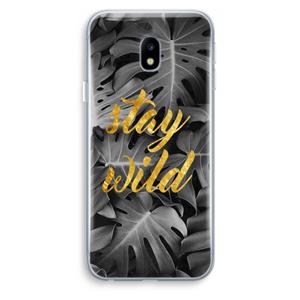 CaseCompany Stay wild: Samsung Galaxy J3 (2017) Transparant Hoesje