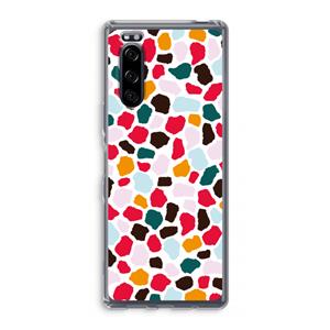 CaseCompany Colored Giraffe: Sony Xperia 5 Transparant Hoesje