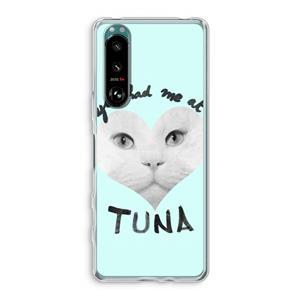 CaseCompany You had me at tuna: Sony Xperia 5 III Transparant Hoesje