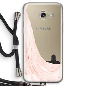 CaseCompany Peach bath: Samsung Galaxy A5 (2017) Transparant Hoesje met koord