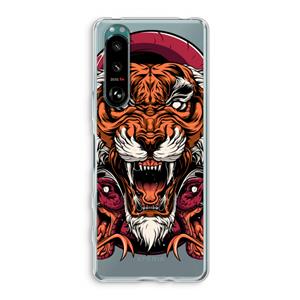 CaseCompany Tiger and Rattlesnakes: Sony Xperia 5 III Transparant Hoesje