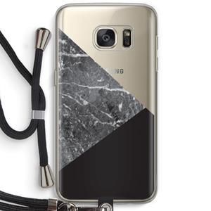CaseCompany Combinatie marmer: Samsung Galaxy S7 Transparant Hoesje met koord