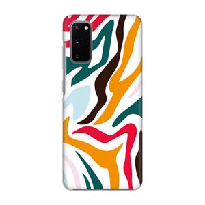 CaseCompany Colored Zebra: Volledig geprint Samsung Galaxy S20 Hoesje