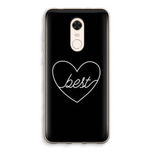CaseCompany Best heart black: Xiaomi Redmi 5 Transparant Hoesje
