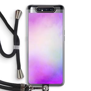CaseCompany Clouds pastel: Samsung Galaxy A80 Transparant Hoesje met koord