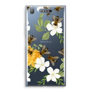 CaseCompany No flowers without bees: Sony Xperia XZ1 Transparant Hoesje