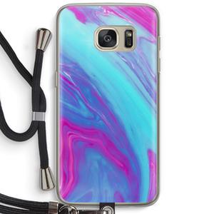 CaseCompany Zweverige regenboog: Samsung Galaxy S7 Transparant Hoesje met koord