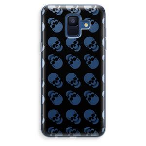 CaseCompany Musketon Skulls: Samsung Galaxy A6 (2018) Transparant Hoesje