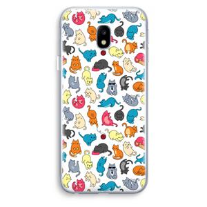 CaseCompany Kleurrijke katten: Samsung Galaxy J3 (2017) Transparant Hoesje